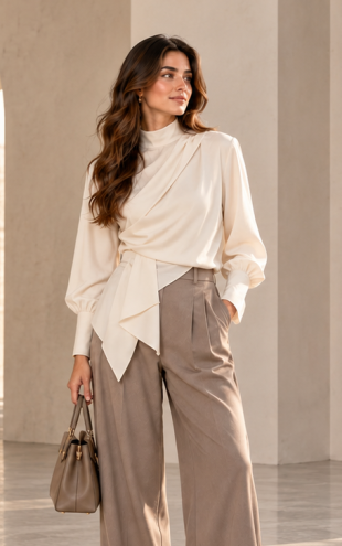 Elegant Fashion Editorial in Sunlit Gallery